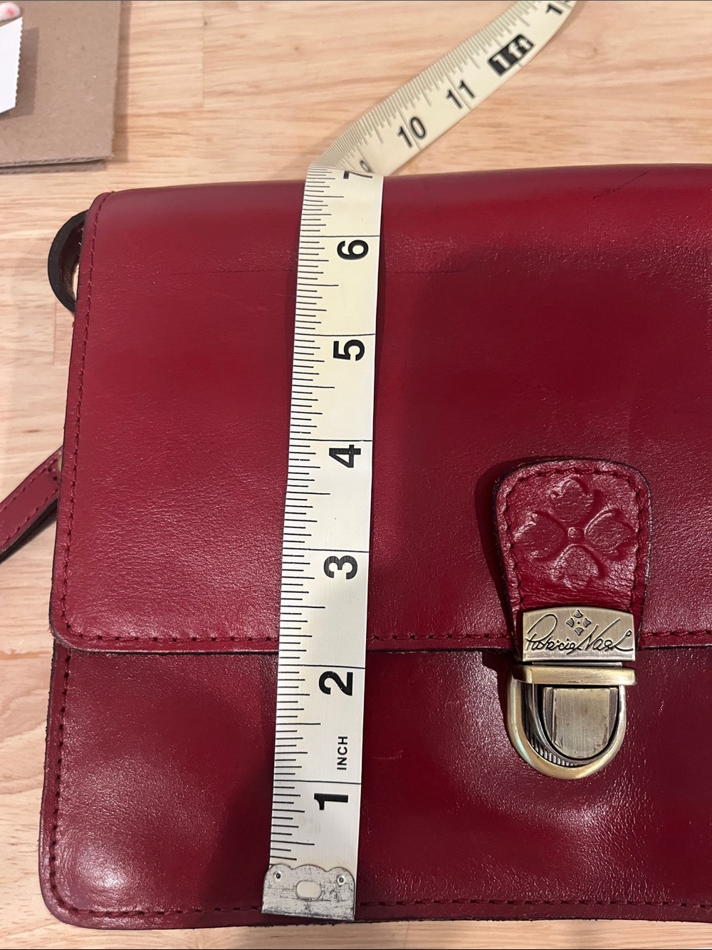 Patricia Nash Leather Crossbody Bag-Cherry Red-Gorgeous!!! - Picture 12 of 15